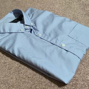 Mens Topman Light Blue Short Sleeve Shirt